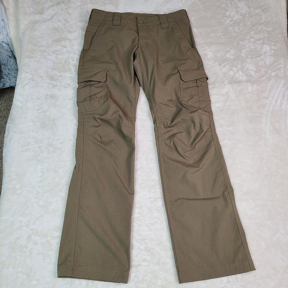 Under Armour Storm Tactical Patrol Pants Khaki Cargo Womens Size 8 Ripstop